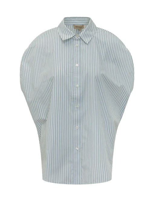 STRIPED COTTON POPLIN BLOUSE WOOLRICH | CFWWSI2021FRUT537831199 STRIPE BLUE WHIFF